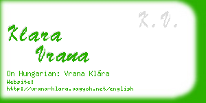 klara vrana business card