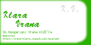 klara vrana business card